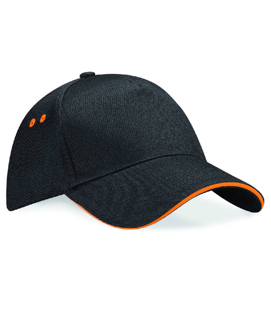 Beechfield Ultimate 5 Panel Contrast Sandwich Peak Cap