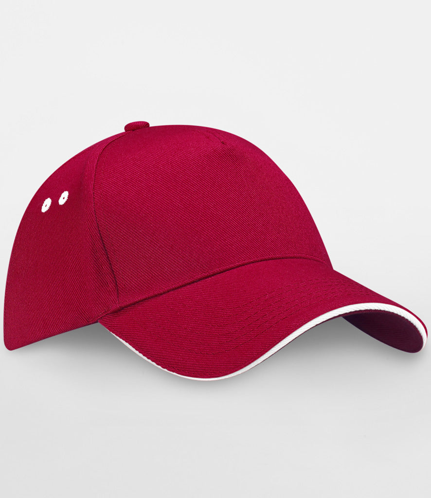 Beechfield Ultimate 5 Panel Contrast Sandwich Peak Cap