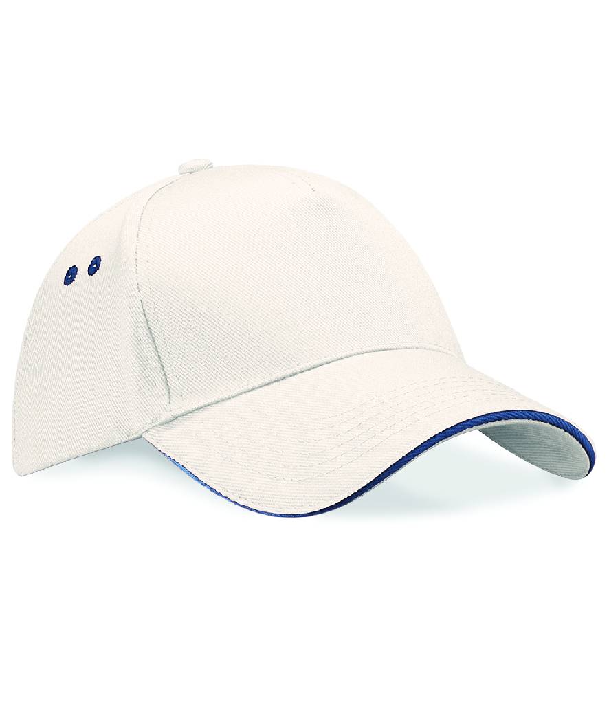 Beechfield Ultimate 5 Panel Contrast Sandwich Peak Cap