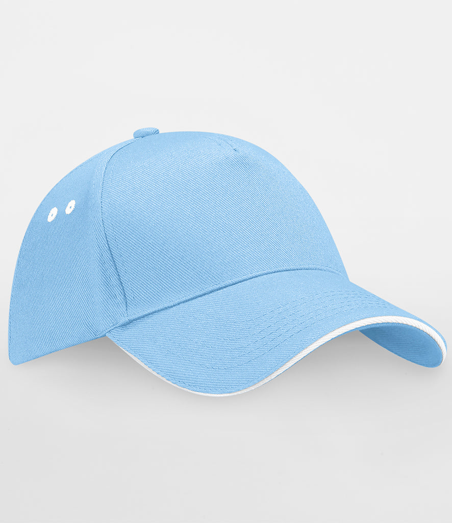 Beechfield Ultimate 5 Panel Contrast Sandwich Peak Cap