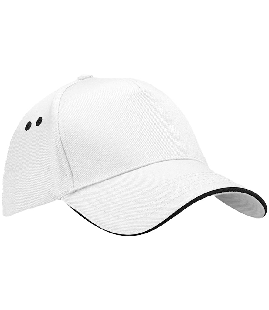 Beechfield Ultimate 5 Panel Contrast Sandwich Peak Cap