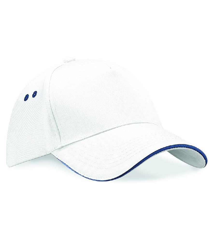 Beechfield Ultimate 5 Panel Contrast Sandwich Peak Cap