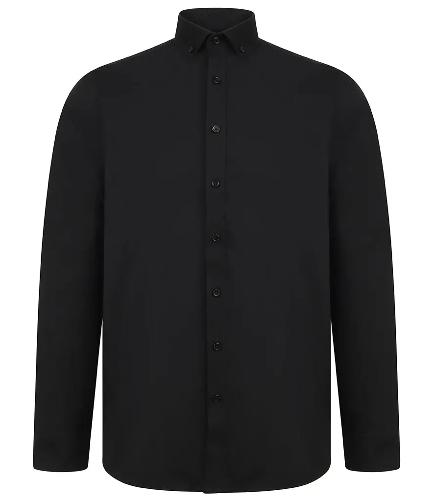 Henbury Modern Long Sleeve Oxford Shirt