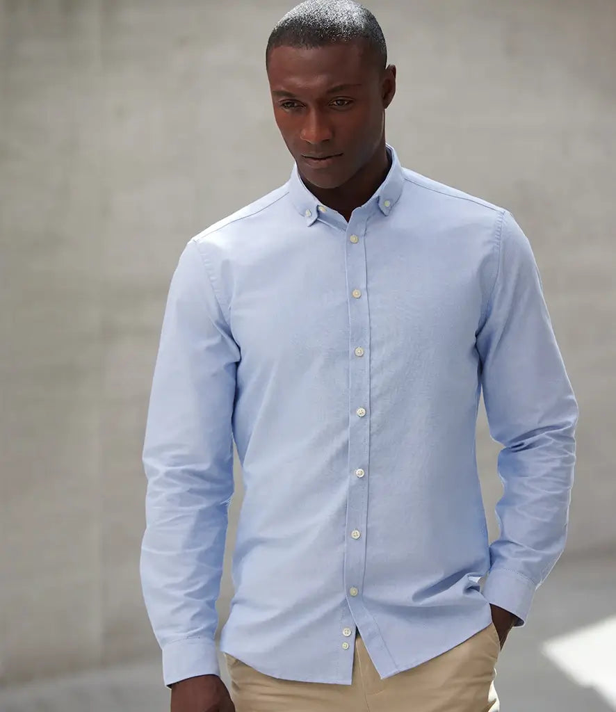 Henbury Modern Long Sleeve Oxford Shirt