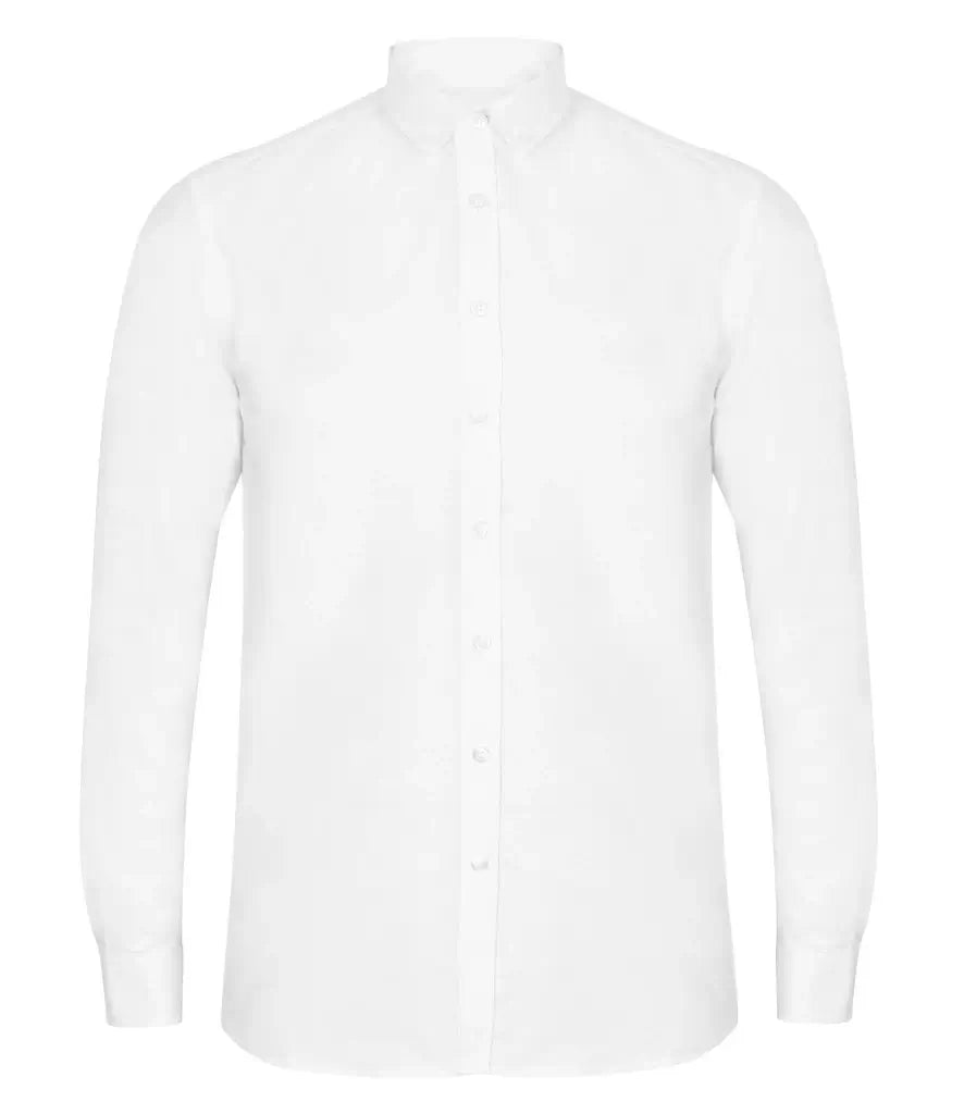 Henbury Modern Long Sleeve Oxford Shirt
