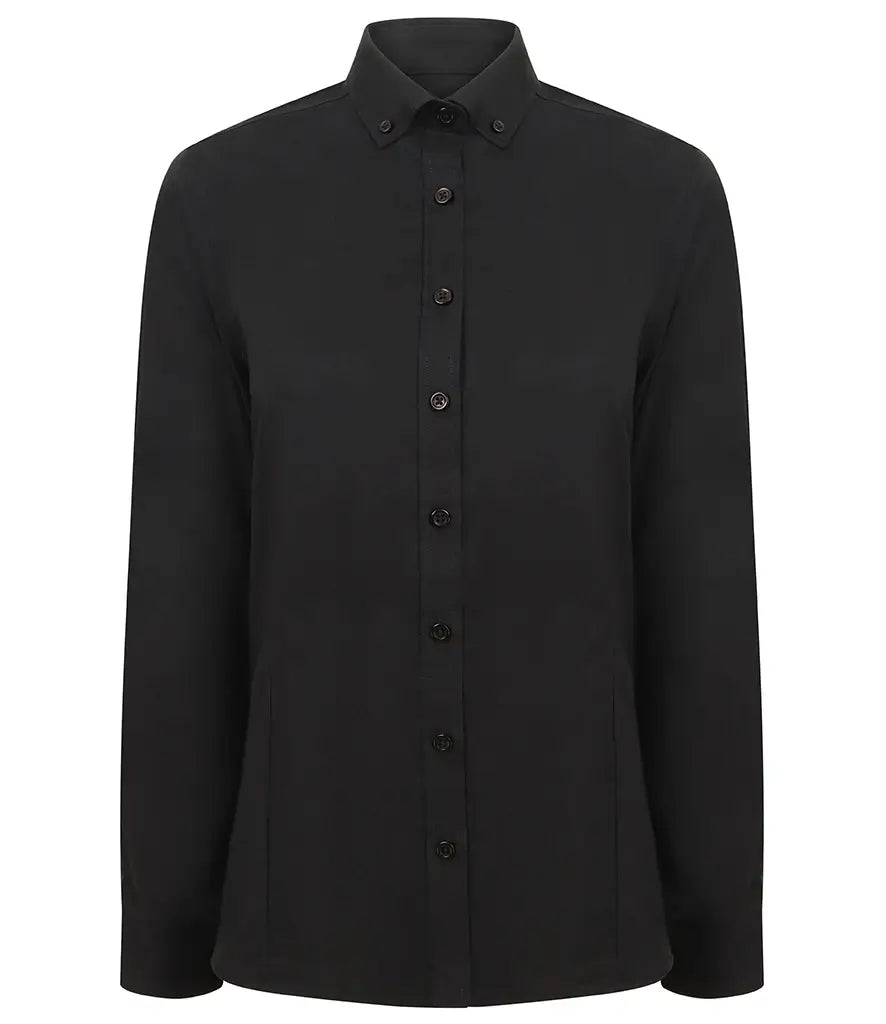 Henbury Women's Modern Long Sleeve Oxford Blouse
