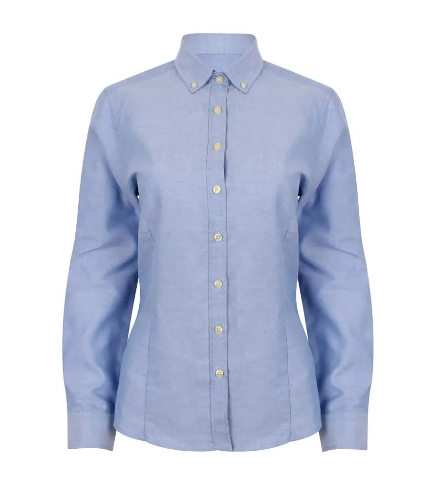 Henbury Women's Modern Long Sleeve Oxford Blouse