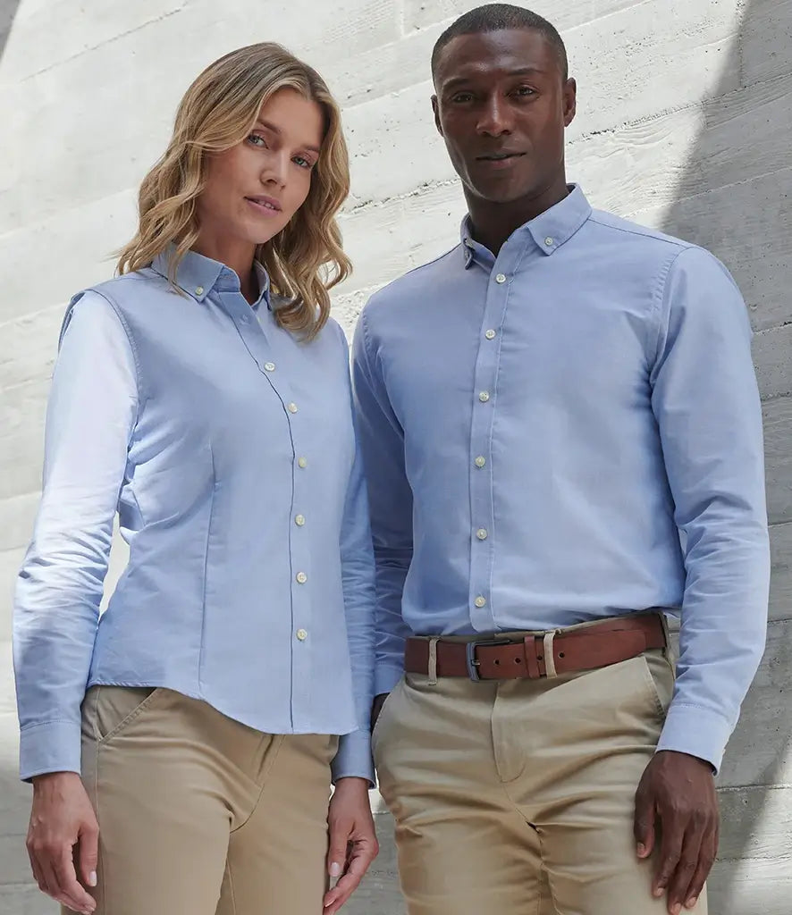 Henbury Women's Modern Long Sleeve Oxford Blouse