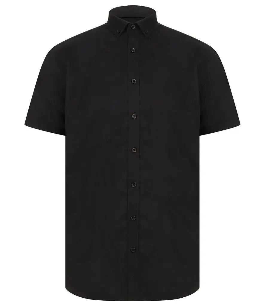 Henbury Modern Short Sleeve Oxford Shirt
