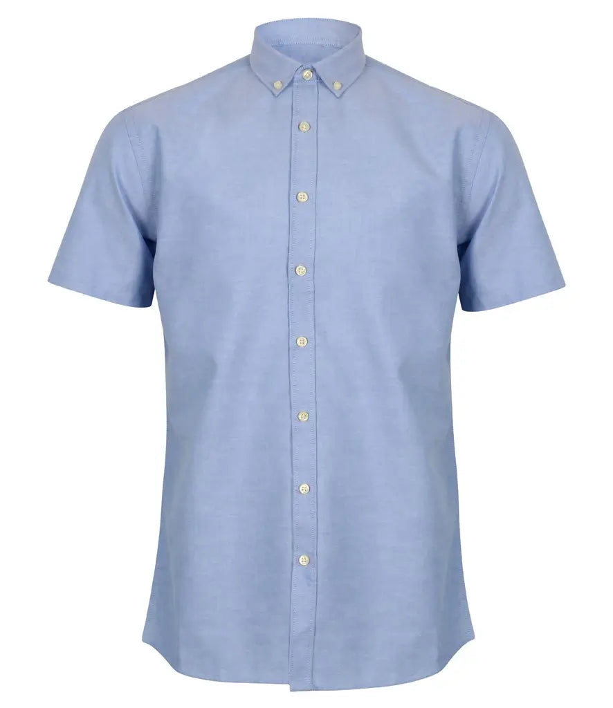 Henbury Modern Short Sleeve Oxford Shirt