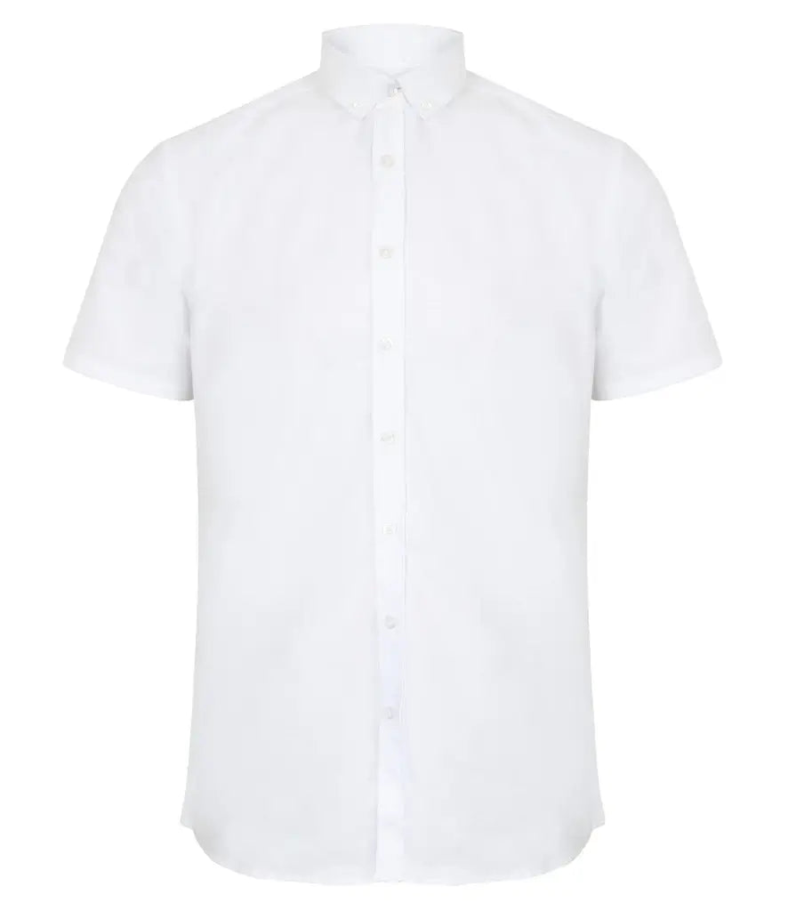 Henbury Modern Short Sleeve Oxford Shirt