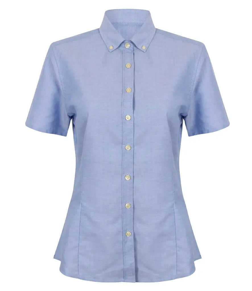 Henbury Women's Modern Short Sleeve Oxford Blouse
