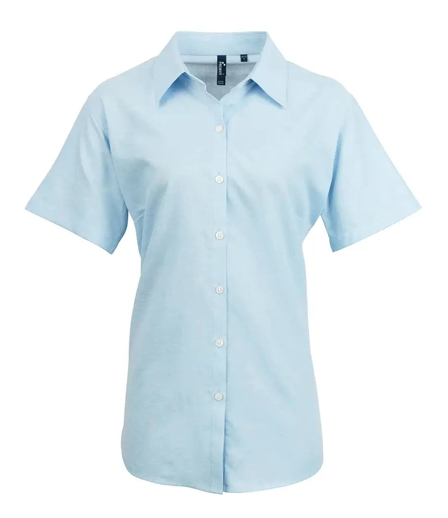 Premier Women's Signature Oxford Short Sleeve Blouse