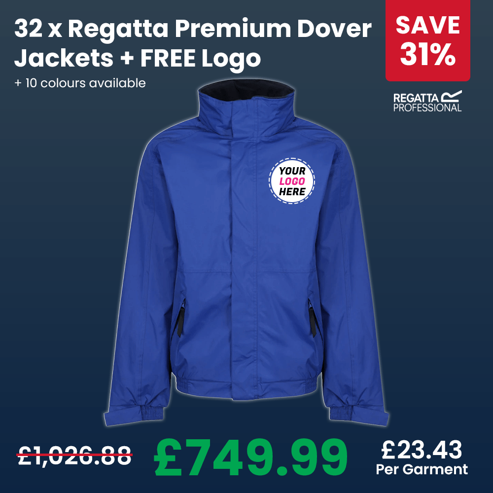 32 x Regatta Premium Dover Jackets + FREE Logo