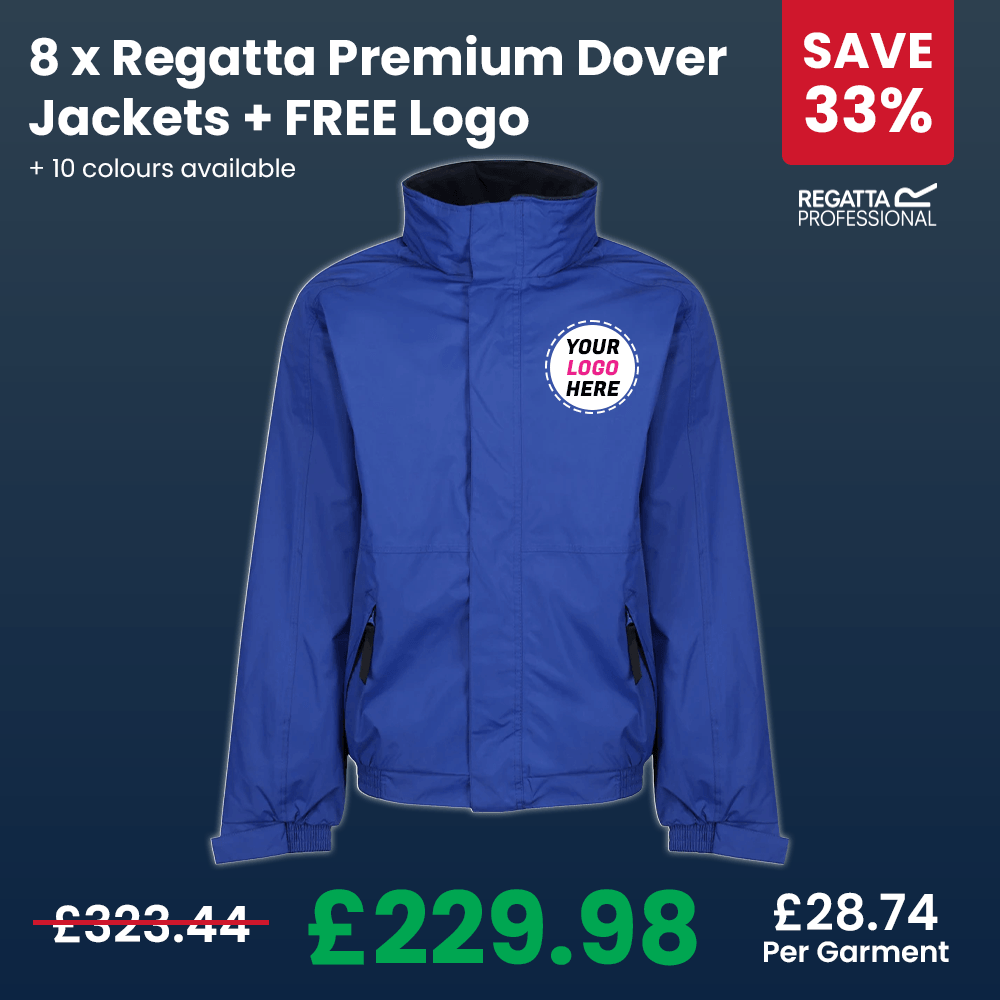 8 x Regatta Premium Dover Jackets + FREE Logo