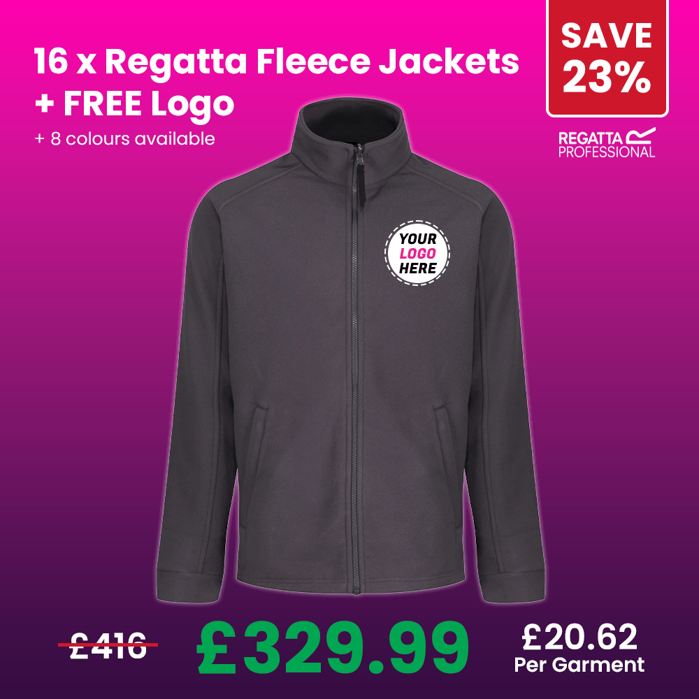 16 x Regatta Fleece Jackets + FREE Logo
