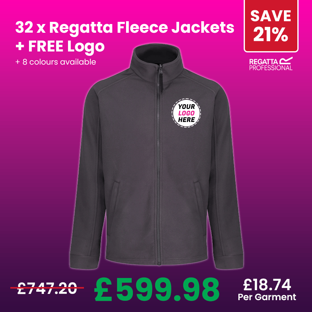 32 x Regatta Fleece Jackets + FREE Logo