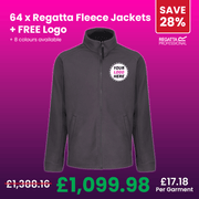 64 x Regatta Fleece Jackets + FREE Logo