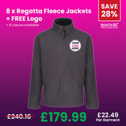 8 x Regatta Fleece Jackets + FREE Logo