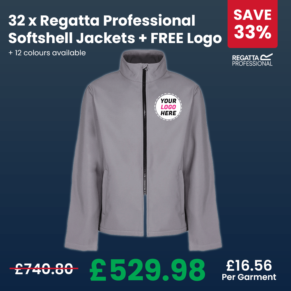 32 x Regatta Professional Softshell Jackets + FREE LOGO