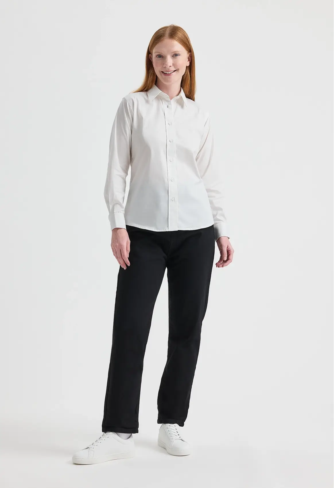 Uneek Ladies Pinpoint Oxford Long Sleeved Blouse