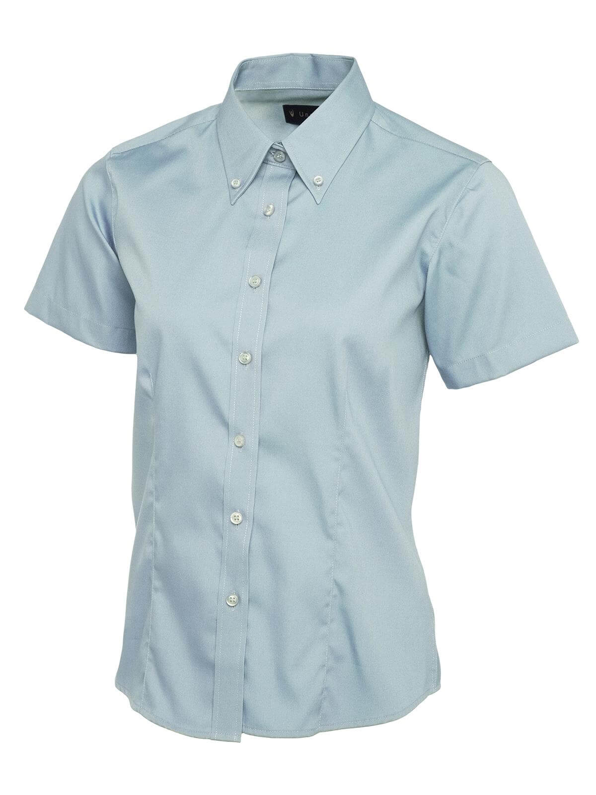 Uneek Ladies Pinpoint Oxford Short Sleeved Blouse