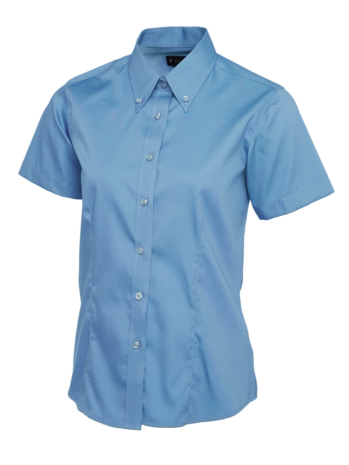 Uneek Ladies Pinpoint Oxford Short Sleeved Blouse