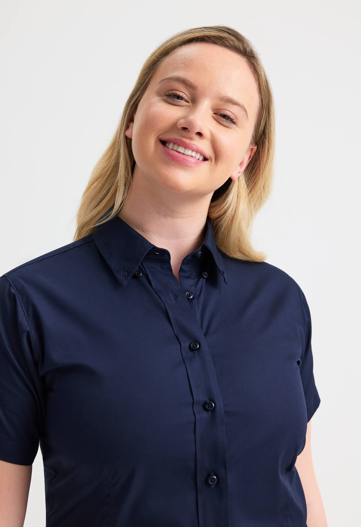 Uneek Ladies Pinpoint Oxford Short Sleeved Blouse