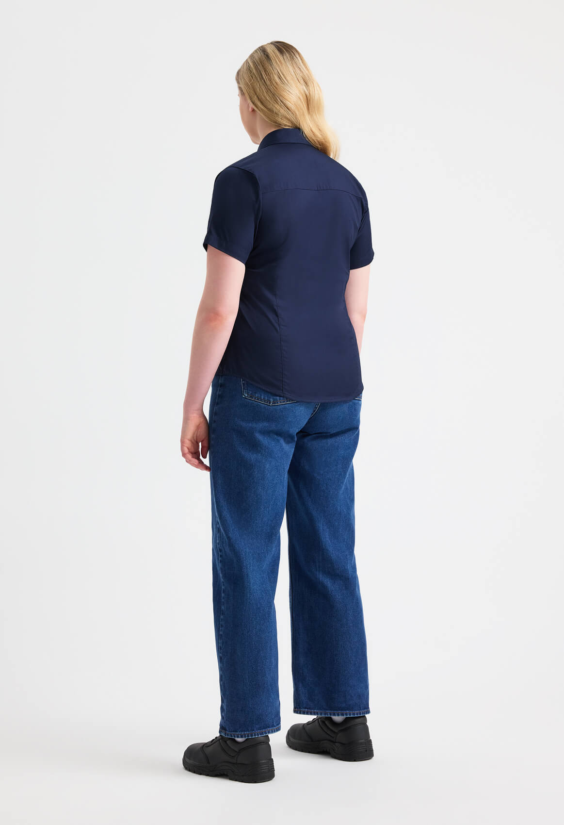 Uneek Ladies Pinpoint Oxford Short Sleeved Blouse